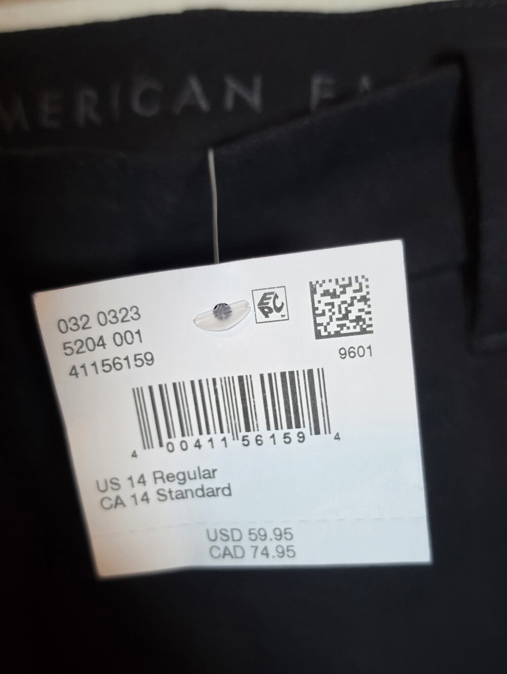 AE American Eagle Curvy Wide Leg Trousers Size 14 NWT Black High Waist Workwear - Picture 6 of 8
